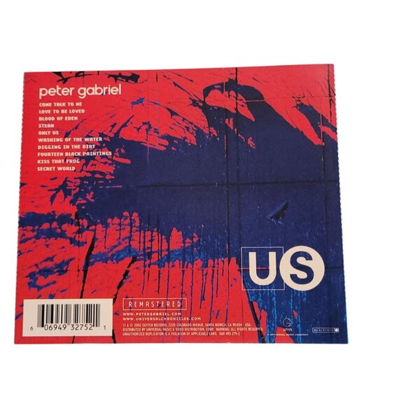 Peter Gabriel Us Album Remastered Edition Music CD 37419cd - Picture 2 of 2